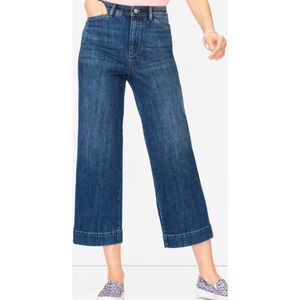 NWT Talbots Wide Leg Crop Denim Jeans, Size 6